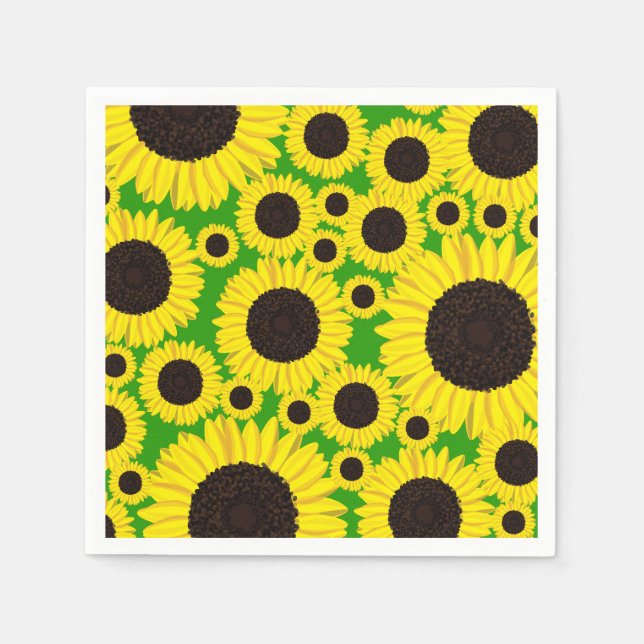 Sunflower Kid's Birthday Party Summer Serviette (Vorderseite)