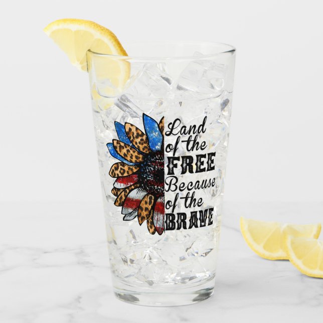 Sunflower Land of the Free Because of the Brave Glas (Vorderseite Ice)