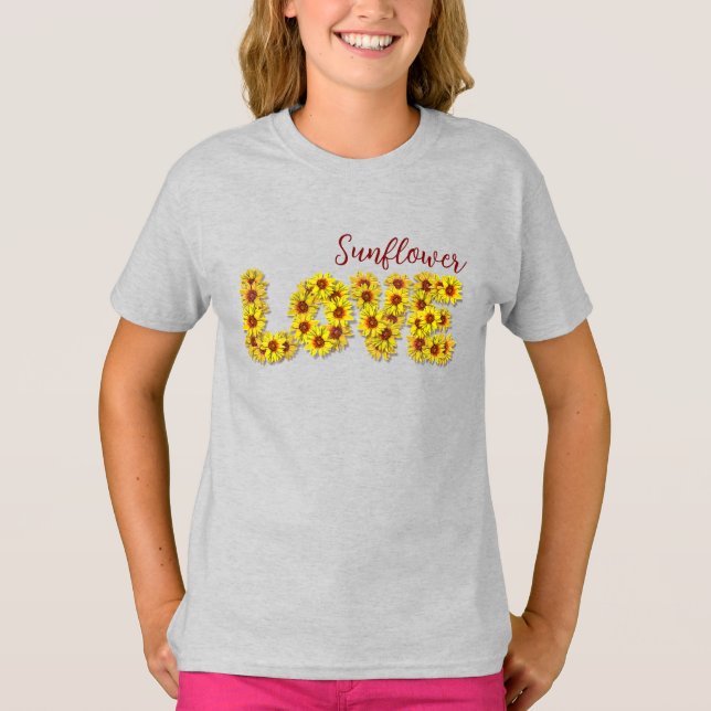 Sunflower Love Kids Top (Vorderseite)
