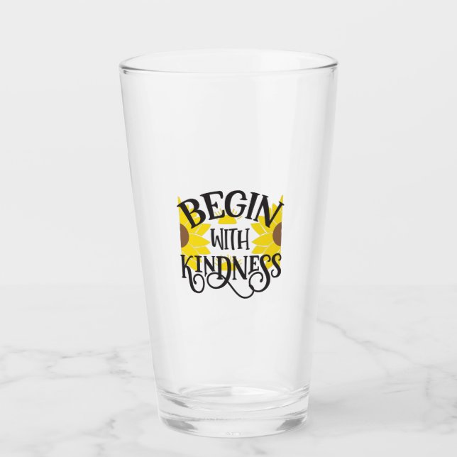 Sunflower Lover | Begin With Kindness Glas (Vorderseite)