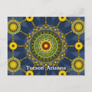 Sunflower Mandala Array Postcard Postkarte