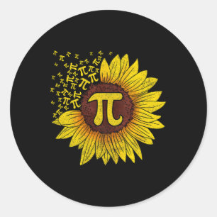 Sunflower Mathe Nerd Teacher Shirt Runder Aufkleber