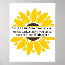 Sunflower Quote Poster for Office or Classroom