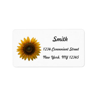 Sunflower Return Address Label Adressaufkleber