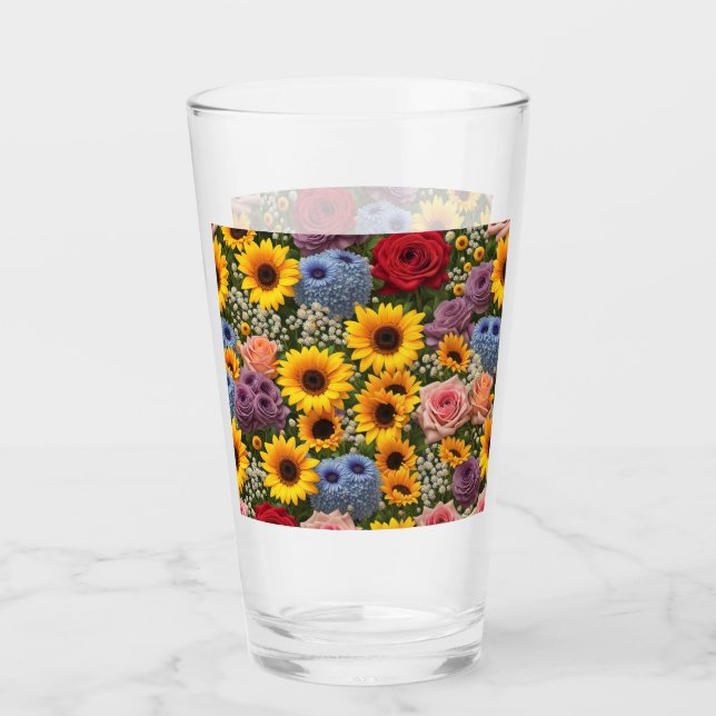 Sunflower Rose Bouquet #2 Glas (Vorderseite)