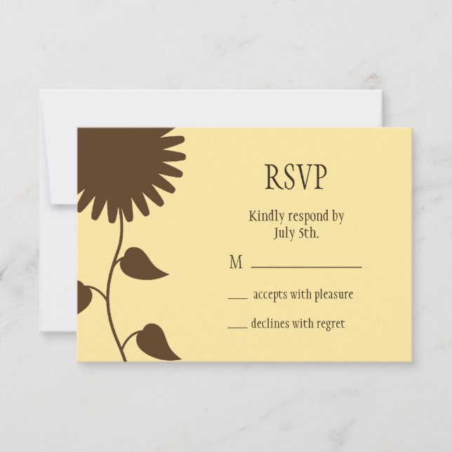 Sunflower RSVP on Yellow (Vorderseite)