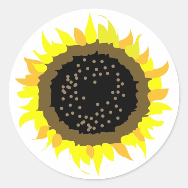 SUNFLOWER RUNDER AUFKLEBER (Vorderseite)