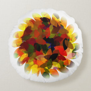 SUNFLOWER RUNDES KISSEN