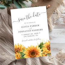 Sunflower rustic boho summer gardern white wedding