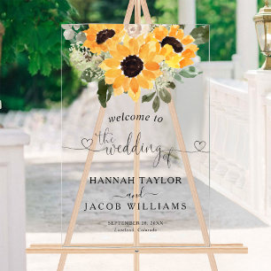 Sunflower Rustic Mariage Bienvenue
