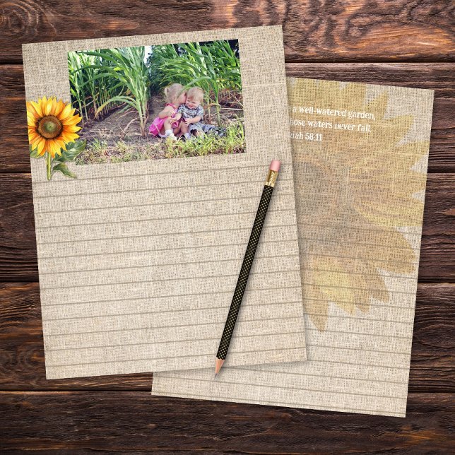 Sunflower Scrapbook Paper Custom Photo (Von Creator hochgeladen)