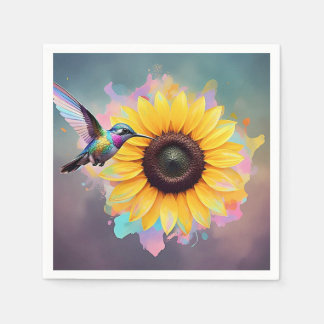 " SUNFLOWER SERENADE " SERVIETTE