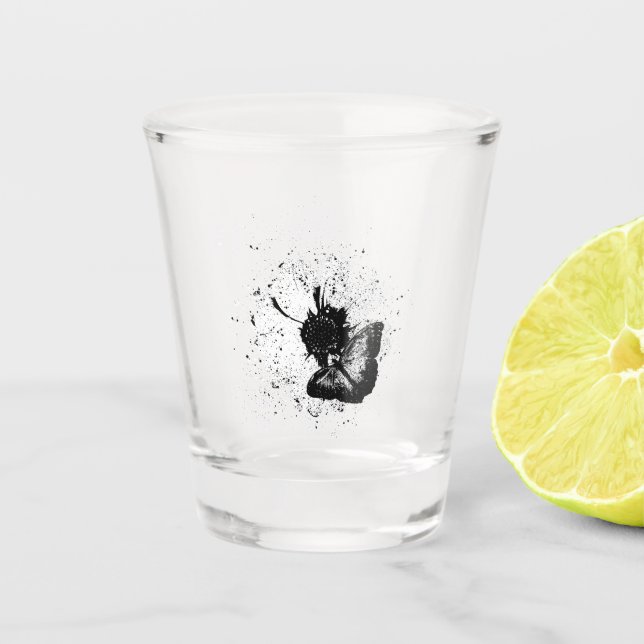 Sunflower Shot Glass Unique Floral Party Barware  Schnapsglas (Vorderseite)
