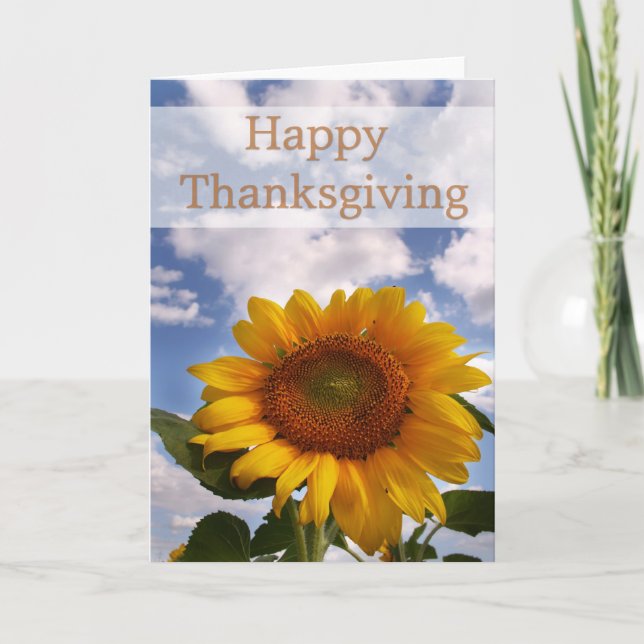 Sunflower & Sky :: Carte Bon thanksgiving (Devant)