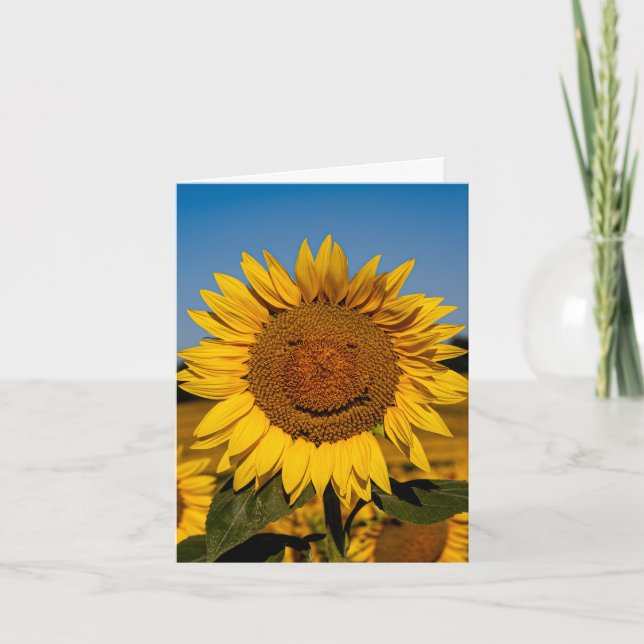 Sunflower Smile Karte (Vorderseite)