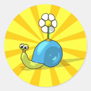 SUNFLOWER SNAIL-Aufkleber Runder Aufkleber
