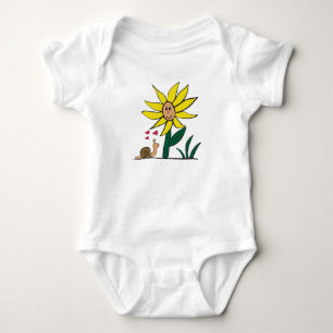 "Sunflower Snail Little Friends" Baby Strampler