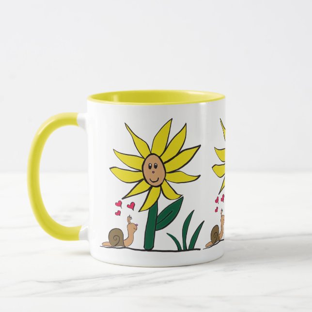 "Sunflower Snail Little Friends" Mug (Gauche)