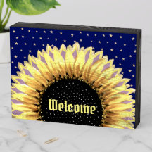 Sunflower & stars Bienvenue