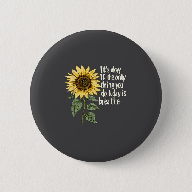 Sunflower Suicide Awareness  Button (Vorderseite)