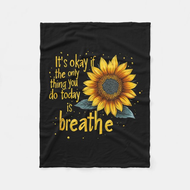 Sunflower Suicide Awareness  Fleecedecke (Vorderseite)