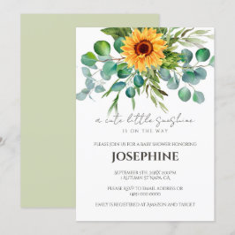 Sunflower Sunshine Baby shower automne Invitation