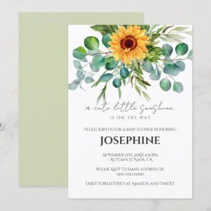 Sunflower Sunshine Baby shower automne Invitation