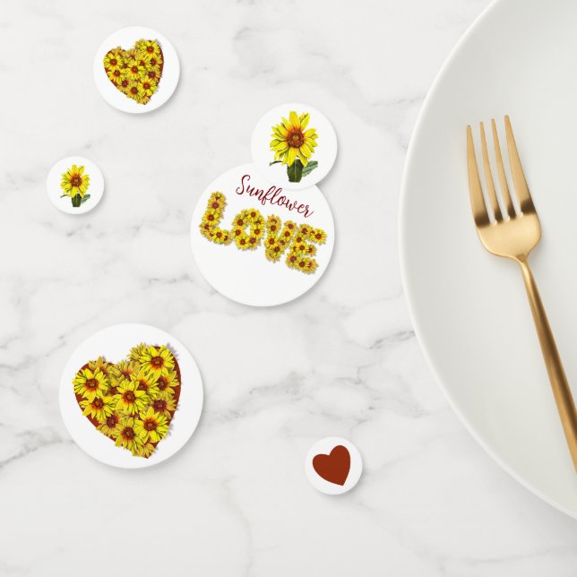 Sunflower Table Confetti Konfetti (Gruppe)