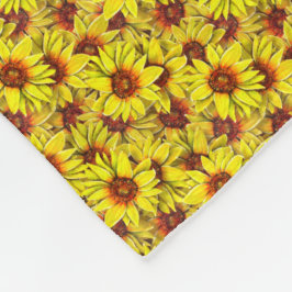 Sunflower Throw Blanket Fleecedecke
