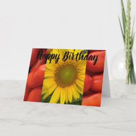 SUNFLOWER TOMATEN FOTO GEBURTSTAGS GREETKARTE KARTE