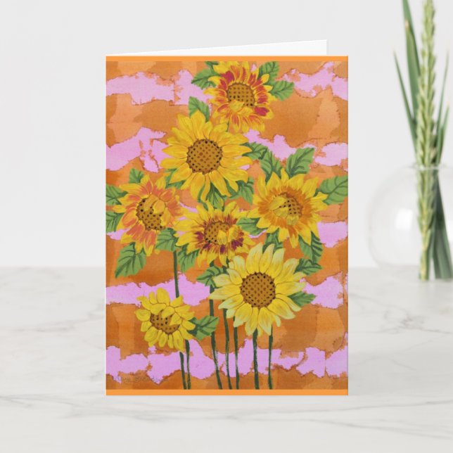 Sunflower Valentine Card Feiertagskarte (Vorderseite)