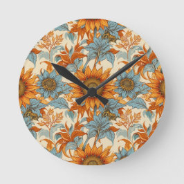 Sunflower Wall Clock Runde Wanduhr