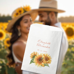 Sunflower Wedding Favor Sacs
