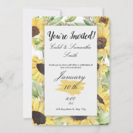 Sunflower Wedding Invitation Einladung