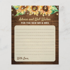 Sunflower Wedding New Mr. Mrs. Newlyweds Advice Ca