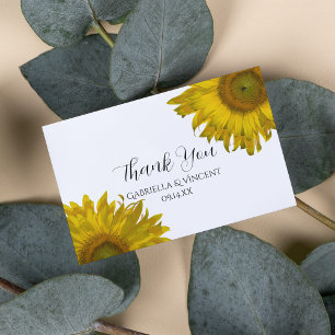 Sunflower Wedding Thank You Favor Tags