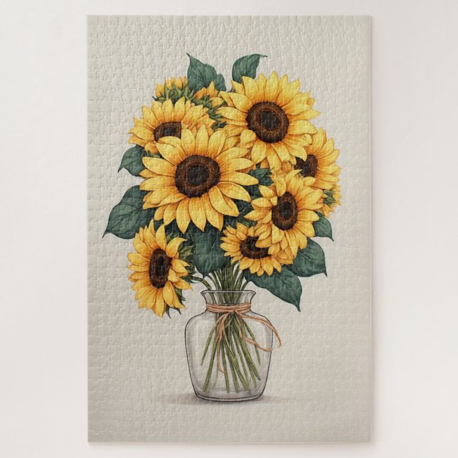 Sunflower Wildflower Botanical Art (Vertikal)