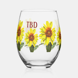 Sunflower Wine Glass Weinglas Ohne Stiel