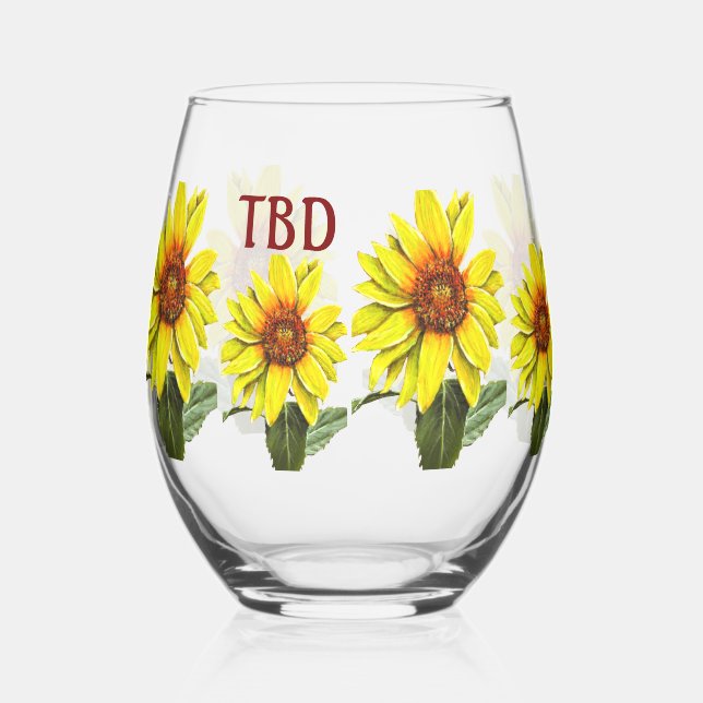 Sunflower Wine Glass Weinglas Ohne Stiel (Links)