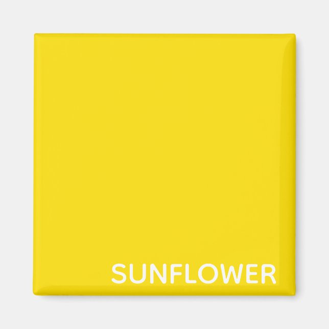 Sunflower Yellow Colour Name Magnet (Vorne)