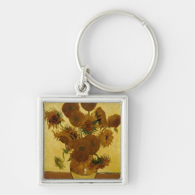 Sunflowers: 1888 by Van Gogh Schlüsselanhänger (Vorne)