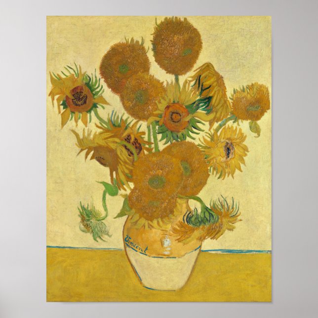 Sunflowers 1888 by Vincent van Gogh Poster (Vorne)