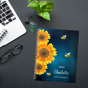 Sunflowers abeilles jaunes bleu nom du ciel
