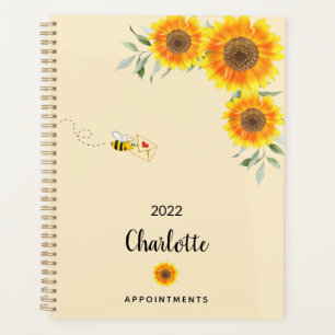 Sunflowers abeilles jaunes nom personnalisé