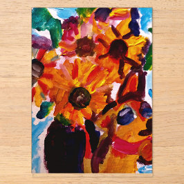 Sunflowers and chihuahua  acryleinladungen