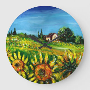 SUNFLOWERS AND COUNTRYSIDE IN TUSCANY GROßE WANDUHR