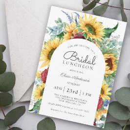 Sunflowers Autumn Floral Bridal Luncheon Einladung