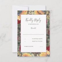 Sunflowers Bourgogne Russe Mariage de automne RSVP