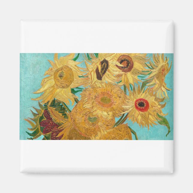 Sunflowers by Vincent van Gogh Magnet (Vorne)