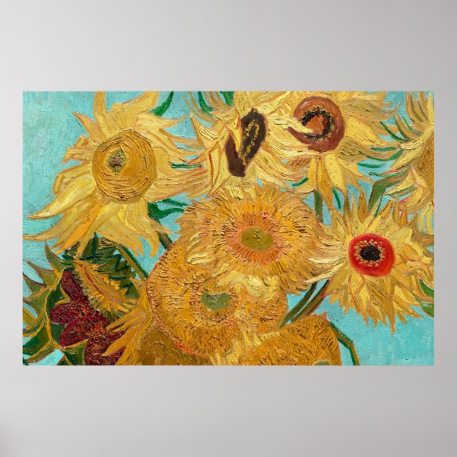 Sunflowers by Vincent van Gogh Poster (Vorne)